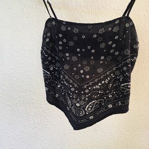 Blue bandana tank top